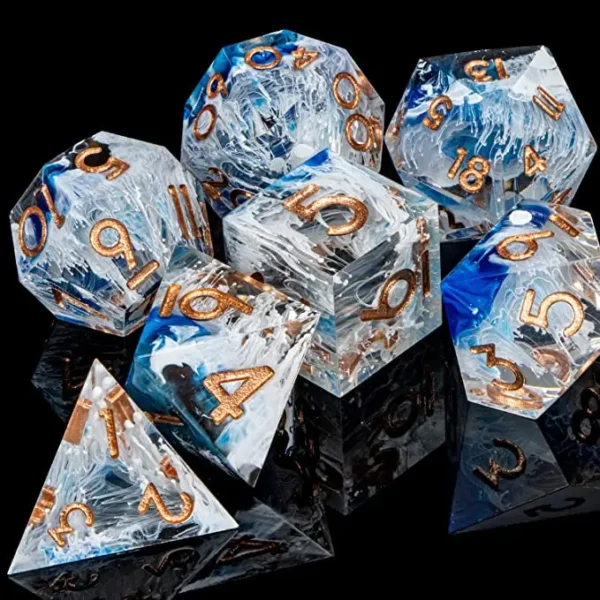 D20 DND Resin Dice Set D&D D6 Sharp Edges Dice Dungeon and Dragon Role Playing Game RPG Polyhedral Dice D20 D12 D10 D8 D6 D4 - Image 25