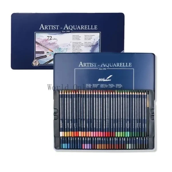 Watercolor Coloring Pencil Set with Metal Case Colored Pencil with Fine Brush Artist Art Supplies for Sketching Coloring 87HC - Image 7
