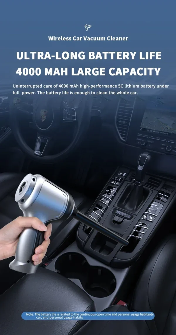 Wireless Car Vacuum Cleaner Strong Cordless Cleaner Suction Handheld Auto Vacuum Home&Car Dual Use MiniVacuum Cleaner Appliance - Image 22