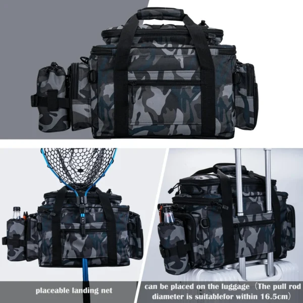 Goture Fishing Shoulder Bag Outdoor Cycling Sports Waterproof Pack Large Capacity Tactical Soft Storage Bag Camping Fishing Kit - Image 3