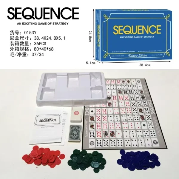 sequence game sequence maze board game fancy backgammon game english - Image 3