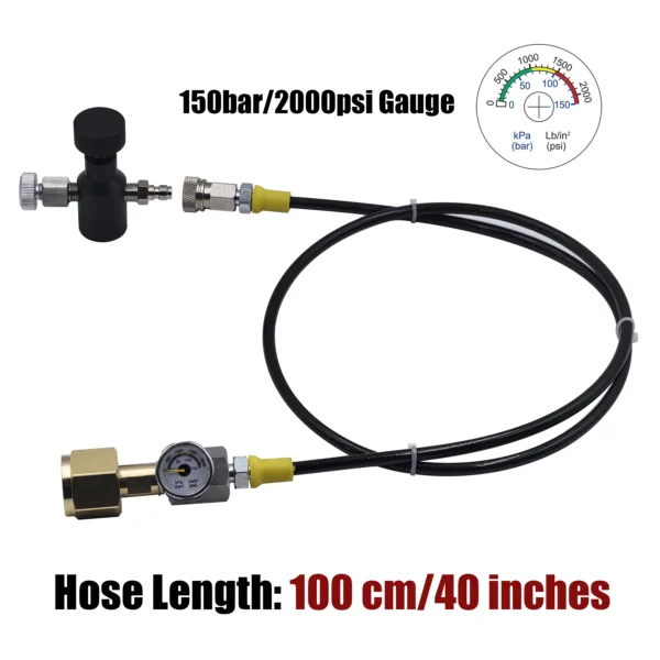 Soda Water Carbon Dioxide Cylinder TR21 Valve Fill Station Refill Adapter Quick Charging Hose Gauge Kit CO2 Bottle Tank Filling - Image 10