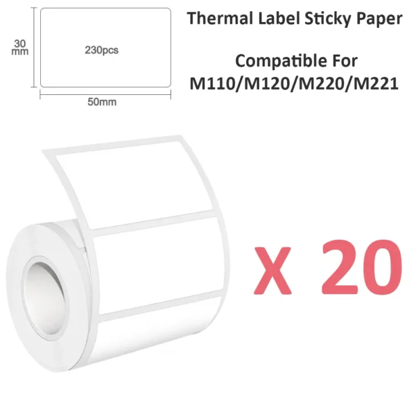 50x30mm Thermal Labels Phomemo M110 - Durable Waterproof Stickers Compatible Address Shipping Retail Shelf Tags Fade-Resistant - Image 7