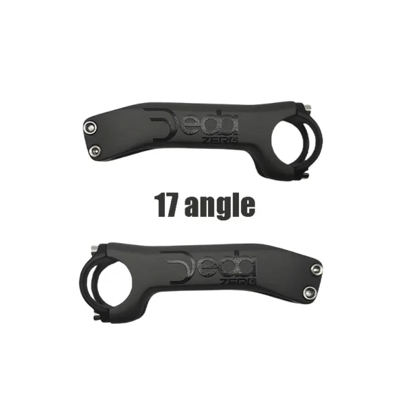 Full Carbon Riser Handlebar, Aluminum Cap, Road Mountain Bike Stems, Angle -6 Degree,-17 Degree, Matte, 31.8x70-130mm - Image 4