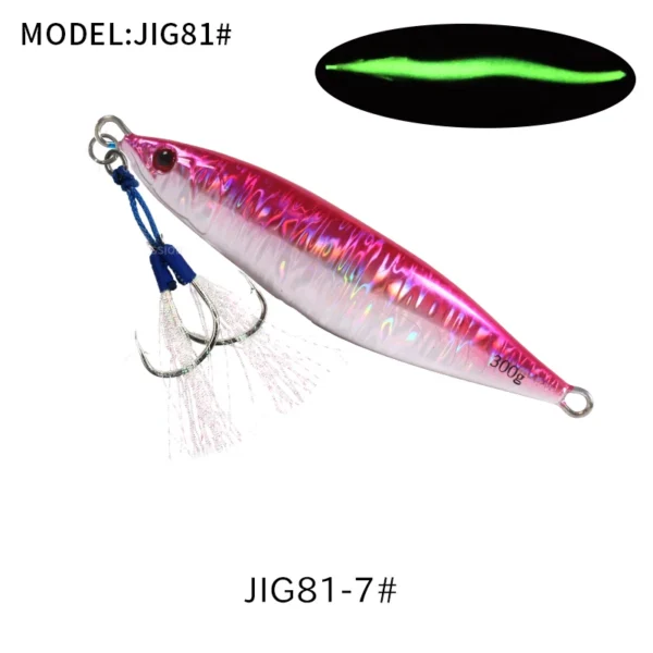 OBSESSION J81 160g 200g 300g 400g 3D Printing Laser S Shape Jigbait Boat Fishing Jigging Lure Metal Sea Fishing Pesca Jig Lures - Image 16