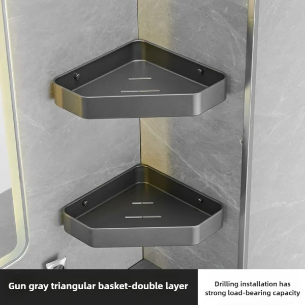 Gun Gray Space Aluminum Bathroom Towel Rack Wall Mounted Shelf Organizer Toilet Brush Holder Tissue Box Bathroom Accessories Set - Image 10
