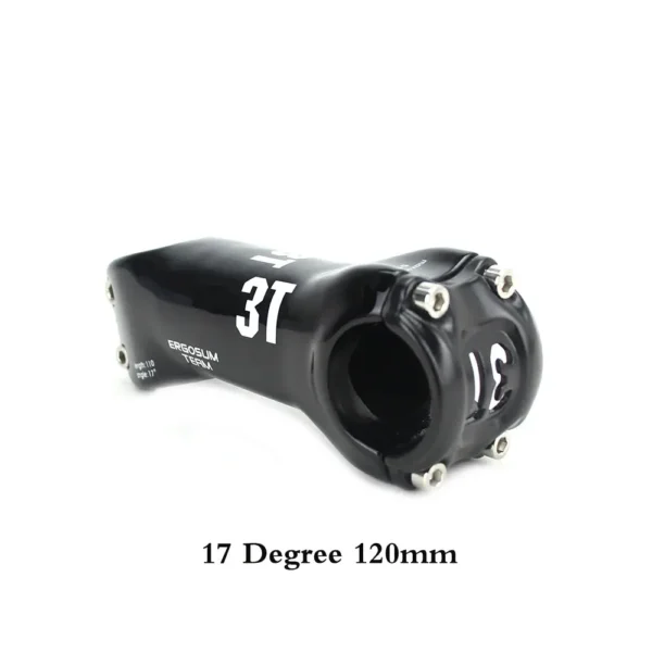 TOP Brand 3T Superlight Full Carbon Stem Road Mountain Bike Stem Angle 6 or Angle 17 60-130mm Black  Glossy - Image 9