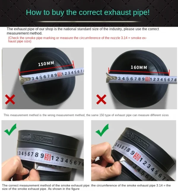 Thickened PVC Smoke Exhaust Pipe Kitchen Extractor Ventilation Tube, Scalable Flexible Duct Bathroom,Fans,∅100-180mmx1.5m,3m - Image 15