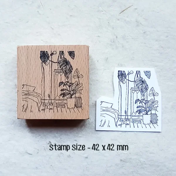 Indoor Plants Hanging Plant Stamp, Stamp Scrapbooking, Plant, Green Life, Diary Decoration, Daily Life, Wooden Stamps - Image 4