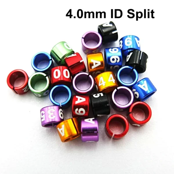 Personalized 50PCS  Split aluminum ring bird leg bands (2.6mm ~8mm) custom-made