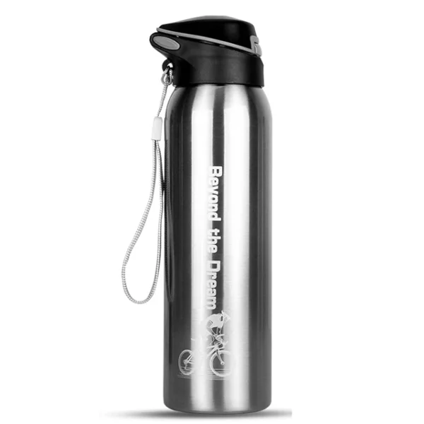 500ML Bicycle Water Bottle Vacuum Stainless Steel Cycling Water Bottle Double Walled Simple Thermo Mug Insulated With Straw - Image 7
