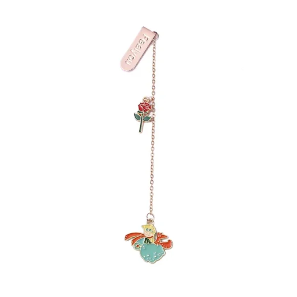 24pcs/lot Creative Little Prince Metal Pendant Bookmark Cute Book Marks Paper Clip School Office Supplies wholesale - Image 5
