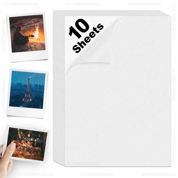 50 Sheets Glitter Cold Lminated Film Overlay Photo Paper Card DIY A4 Size Cold Laminating Sheet Waterproof Transparent Paper - Image 16