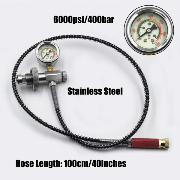 DIN Fill Station Diving Scuba G5/8 Connector Valve with Filter Charging Adapter Big Tank To Small Bottle Quick Fitting - Image 2