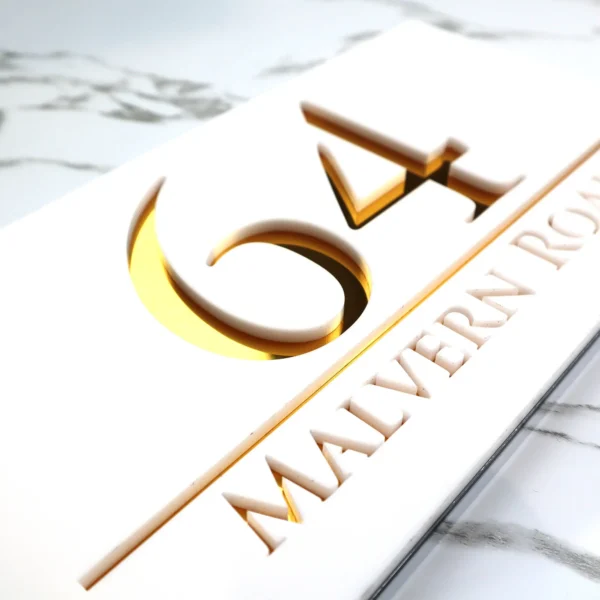 Matte Black Gray Personalized Laser Cut Large Acrylic Modern 3D Floating House Number sign Outdoor Street Family Name Plaque Are - Image 5
