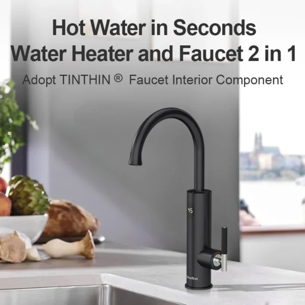 Briwellna Electric Water Heater 220V Flowing Heater Kitchen Faucet 2 in 1 Tap Tankless Water Heating Mixer Electric Geyser - Image 2