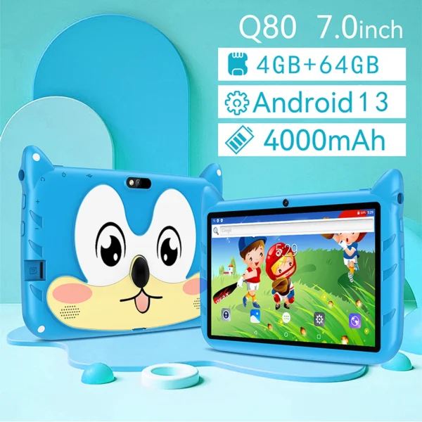 BDF New 7 Inch Cartoon Pattern Kids' tablets Quad Core 4GB RAM 64GB ROM 5G WiFi Learning Education Games Tablet Children's Gift - Image 16