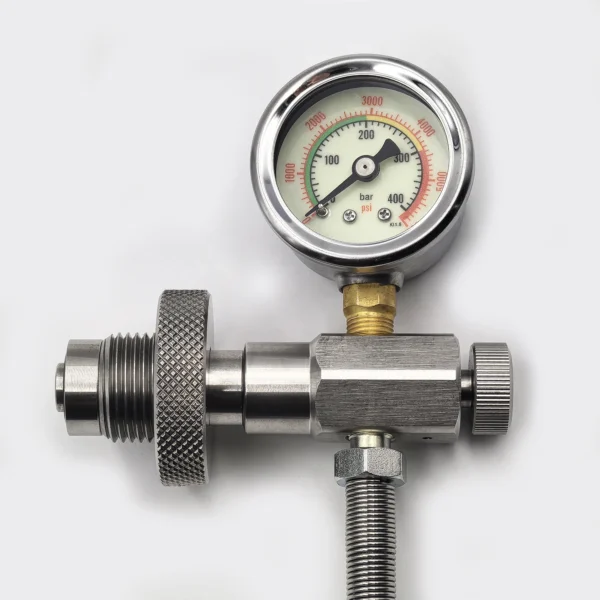DIN Fill Station Diving Scuba G5/8 Connector Valve with Filter Charging Adapter Big Tank To Small Bottle Quick Fitting - Image 4