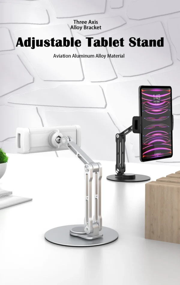 Portable Tablet Stand Aluminum Alloy Bracket Monitor Holder VESA Mount Metal Stand Foldable Adjustable Desktop Magnetic Bracket - Image 13
