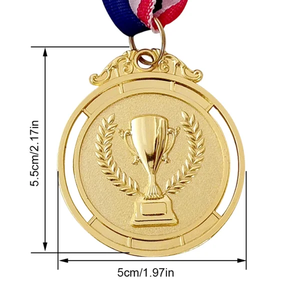 10-50pcs 2" Gold Silver Bronze Award Medal Zinc Alloy Round Winner Medals w/ Neck Ribbon 1st 2nd 3rd Prizes Winner Prize Present - Image 6