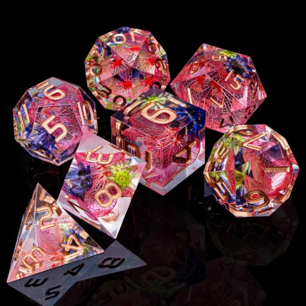 D20 DND Resin Dice Set D&D D6 Sharp Edges Dice Dungeon and Dragon Role Playing Game RPG Polyhedral Dice D20 D12 D10 D8 D6 D4 - Image 31