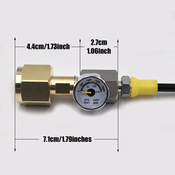 Soda Water Carbon Dioxide Cylinder TR21 Valve Fill Station Refill Adapter Quick Charging Hose Gauge Kit CO2 Bottle Tank Filling - Image 4