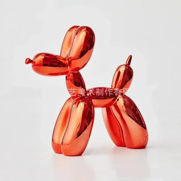 10cm 17cm Nordic Balloon Dog Sculpture Resin Animal Toy Statue Sculptures Figurine Crafts Home Decoration Room Desktop blue Gift - Image 10