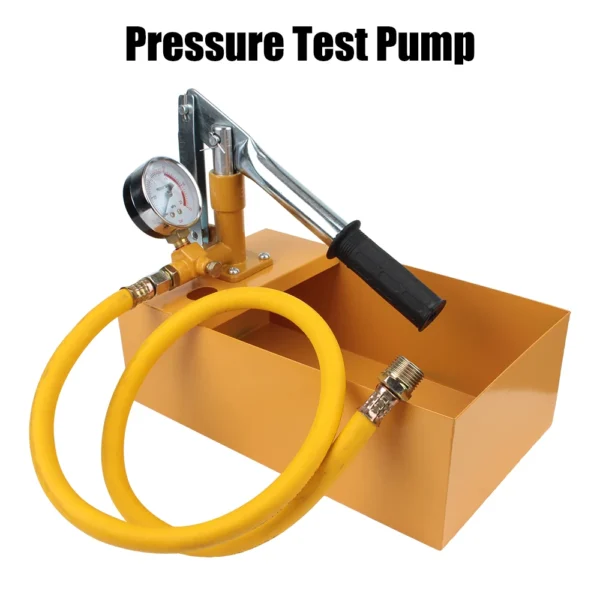 25KG Water Pressure Tester Oil Test Pump 2.5MPa Pressure Test Pump with G1/2" Hose Manual Hydraulic Test Pump Machine