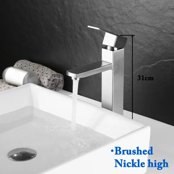 Bathroom Faucets Hot and Cold Mixer Faucets Vanity Bathroom Kitchen Deck Mounted Bathroom Sink Faucets（hose not include） - Image 7