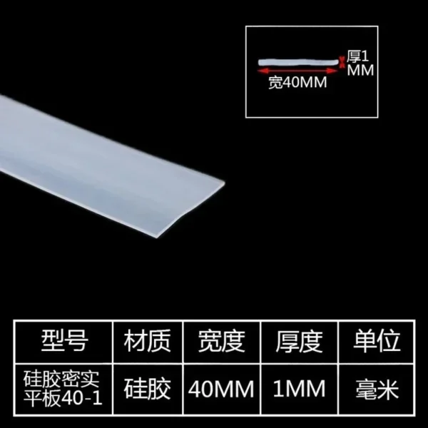 Thickness 1mm-5mm Width 10mm-60mm Solid Silicone Rubber Sealing Strip Square Weatherstrip Anti Oil High Temperature Seal Gasket - Image 7