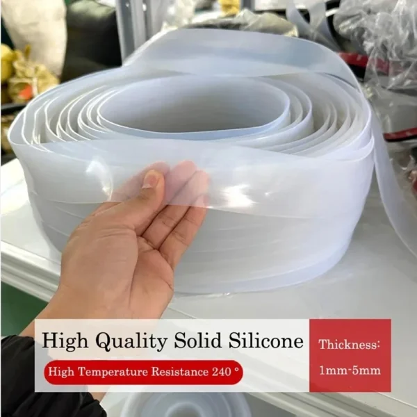 Thickness 1mm-5mm Width 10mm-60mm Solid Silicone Rubber Sealing Strip Square Weatherstrip Anti Oil High Temperature Seal Gasket - Image 5