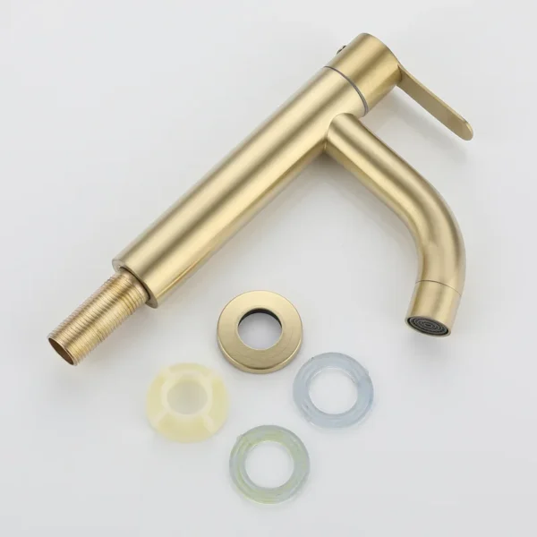 Bathroom Brushed Gold Basin Faucet Tap Wash Basin Single Cold Water Sink Faucet Gold Tap Bathroom Accessories - Image 4