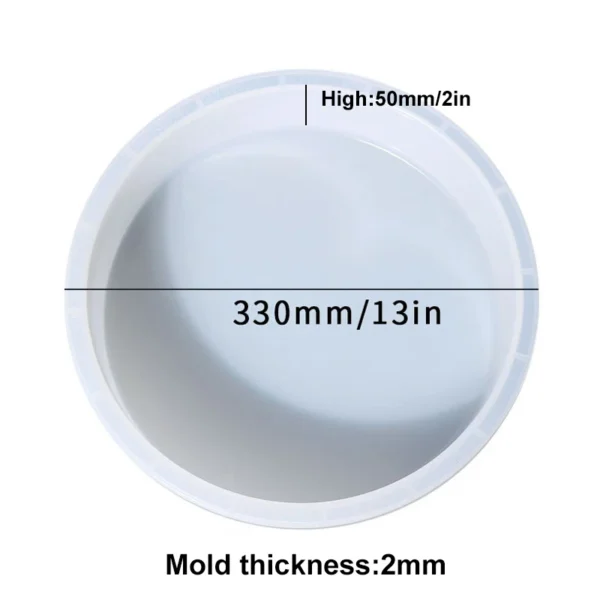 Large Round Tray UV Resin Mold Crystal Desk Silicone Mold DIY River Table Mold Fruit Disc Tea Plate Coaster Making Mold Tools - Image 10