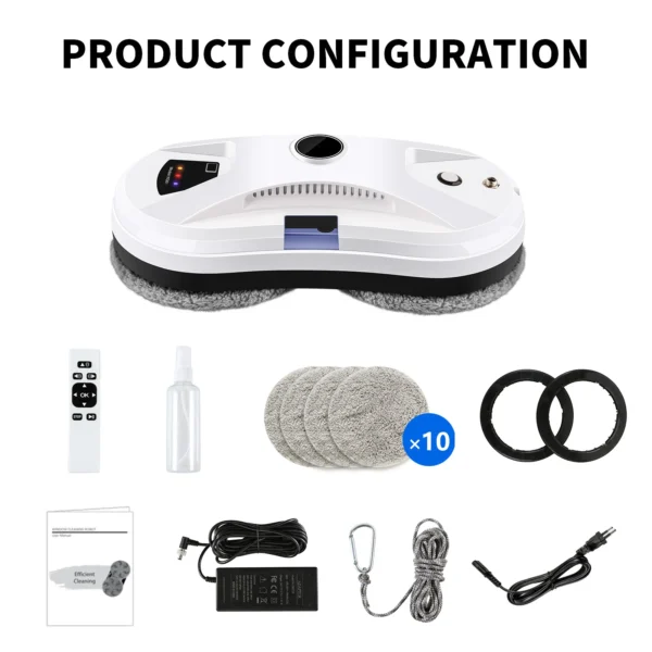 DIVEDEER Intelligent water spray window cleaner with automatic water spray function anti-fall magnetic glass home smart cleaner - Image 7