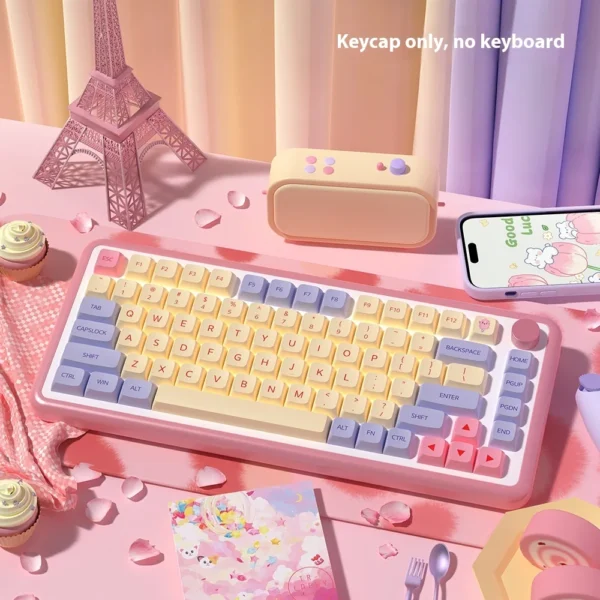 German Xda Keycaps Diy 136 Keys Mechanical Keyboard Keycap Pbt Thermal Sublimation Cute Customization Pc Keyboard Accessories - Image 5