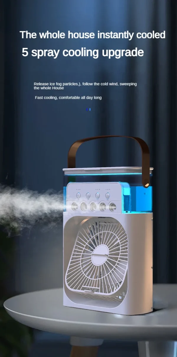 Xiaomi MIJIA 3-in-1 Portable Air Conditioners Fan With LED Night Light Household Mini Air Cooler For Office Home Adjustable Fan - Image 14