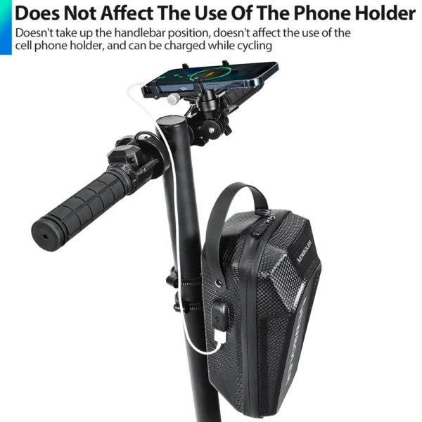 NEWBOLER 3L/5L Electric Scooter Front Bag With USB Port Waterproof Quick Release EVA Electric Scooter Bag Universal Scooter - Image 12
