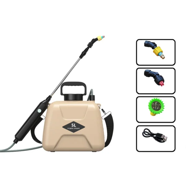 5L Electric Sprayer Garden Automatic Atomization USB Rechargeable Plant Sprayer Bottle with Shoulder Strap Garden Watering Tool - Image 11