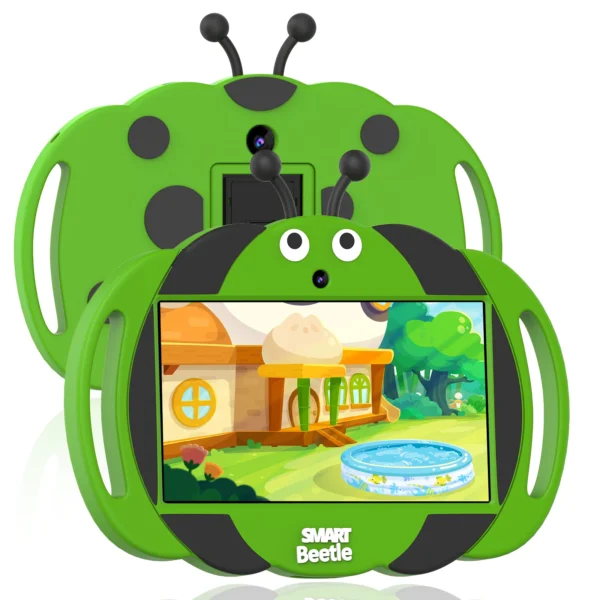 PRITOM Kids 7 inch Tablet for Kids 32GB ROM Android 13 Bluetooth, WiFi, GMS, Parental Control, Dual Camera, Shockproof Case