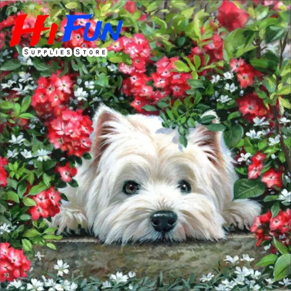 Dog Diamond Painting West Highland White Terrier 5D Full Square/Round Diamond Mosaic Decor DIY Cross Stitch Kit Diamond Art Gift - Image 13