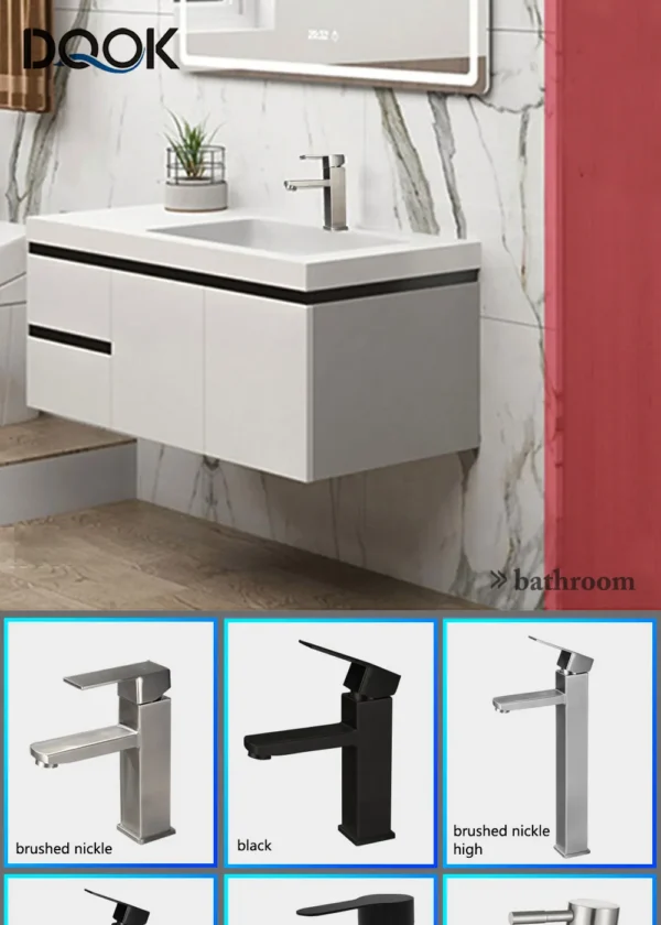 Bathroom Faucets Hot and Cold Mixer Faucets Vanity Bathroom Kitchen Deck Mounted Bathroom Sink Faucets（hose not include） - Image 13