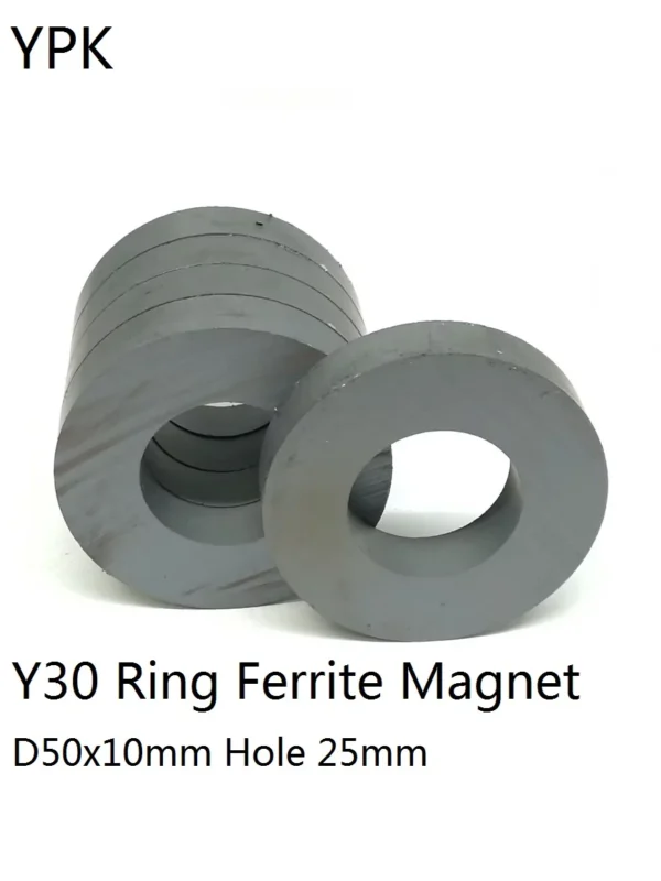 1 2 5PCS/LOT Ring Ferrite Magnet 50*10 Hole D25 Strong Y30 Black Disc Rare Earth Permanent Magnets 50x10-25 - Image 11