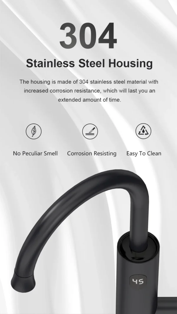 Briwellna Electric Water Heater 220V Flowing Heater Kitchen Faucet 2 in 1 Tap Tankless Water Heating Mixer Electric Geyser - Image 19