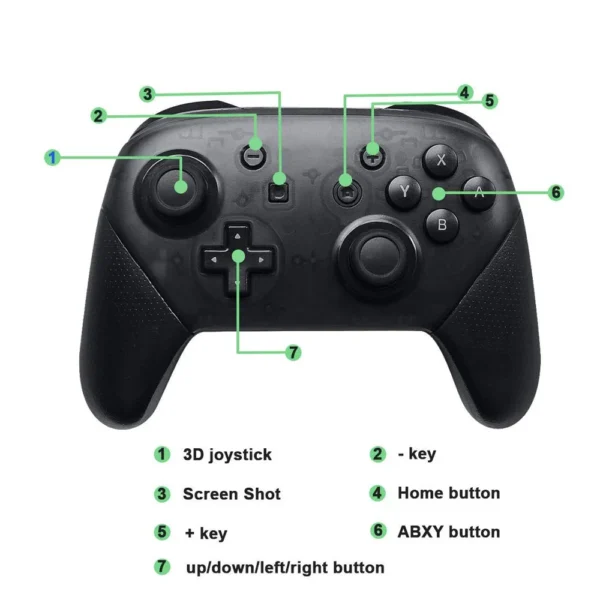 Wireless Bluetooth Gamepad Switch Pro Controller Wake Function Joystick 6-Axis Gyro Handle HD Vibration for PC Game Console - Image 5
