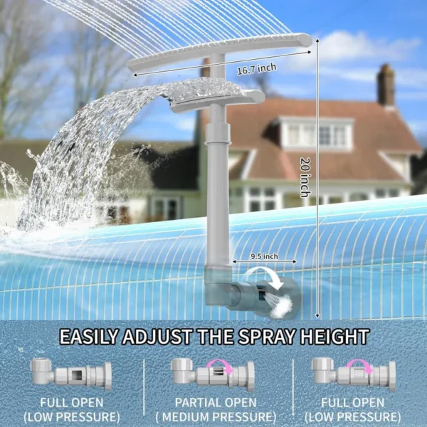 2025 New Adjustable Double-Layer Pool Fountain Accessories,Pool Cooler,Easy To Install,For Family Pool Parties Accessory Kit - Image 3