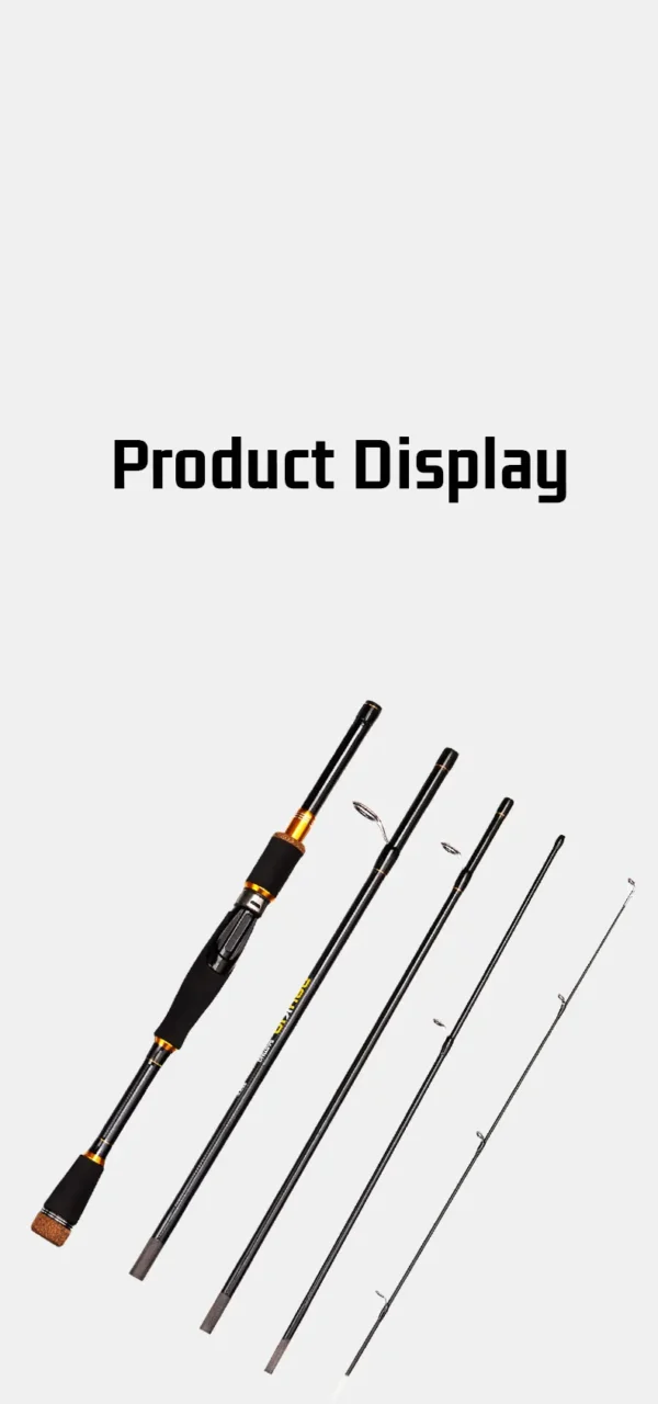 Fishing Rod Reel Combo 1.8 2.1m Carbon Fiber Spinning Rod and 5.2:1 Gear Ratio Spinning Reel Max Drag 8kg for Fresh Saltwater - Image 17