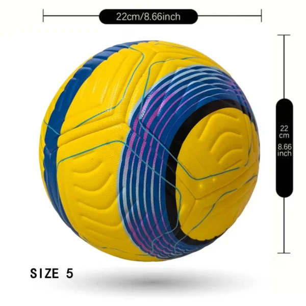 Size 5 Soccer Ball Professional Official League Football Outdoor Match Training Ball PU Soft Seamless Thermal Bonded Technology - Image 6