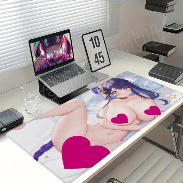 HD Print Hentai Anime Sexy Girls Big Boobs Gaming Mouse Pad NSFW R18 Desk Pad XXL Nipples Nude Topless Large Genshin Impact - Image 7