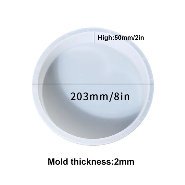 Large Round Tray UV Resin Mold Crystal Desk Silicone Mold DIY River Table Mold Fruit Disc Tea Plate Coaster Making Mold Tools - Image 7