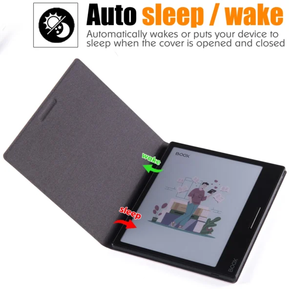 Magnetic Case for Onyx Boox Tablet Go 7 Color e-Reader (2024 Released) - Lightweight PU Leather Folio Cover with Auto Sleep/Wake - Image 11